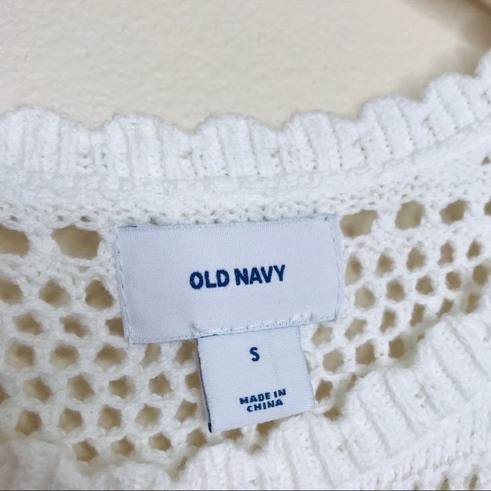 𝅺old Navy NWT Crochet Style Short Sleeve Top - Picture 5 of 8